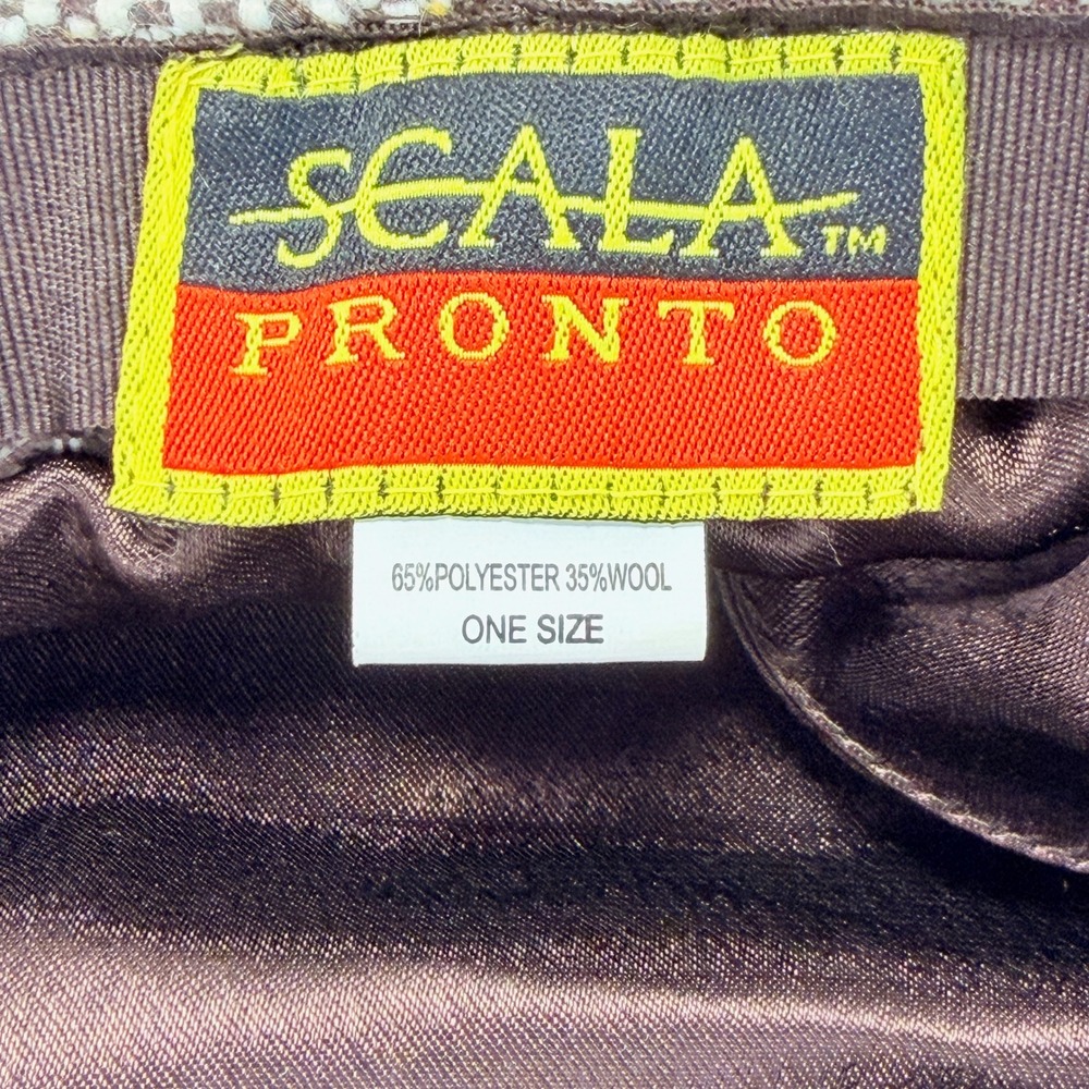 Scala Pronto Newsboy Cap One Size Multi-Color Tweed Poly/Wood - Picture 8 of 9